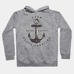 Avon, NC Summertime Vacationing Big Anchor Hoodie